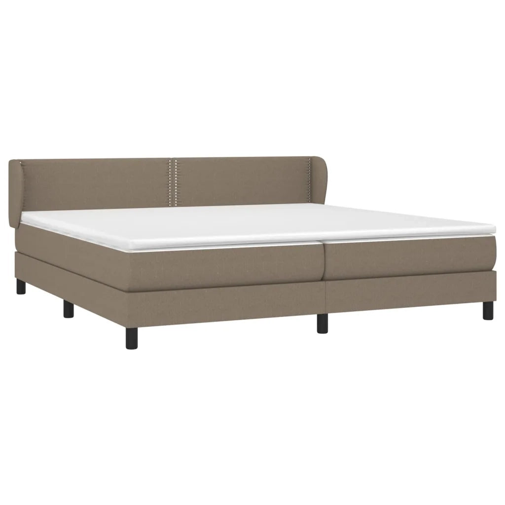 Giroletto a Molle con Materasso Tortora 200x200 cm in Tessuto