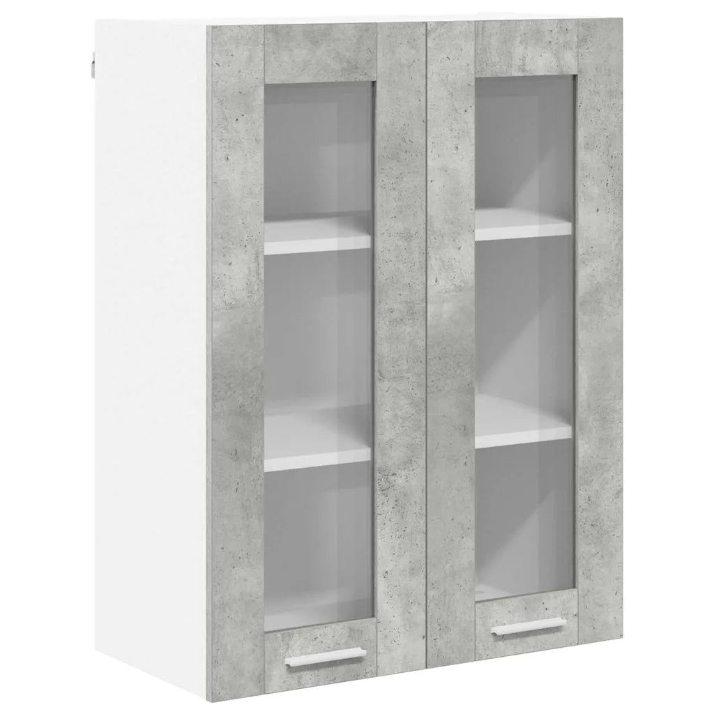 Armadio pensile con porta Grigio cemento 60 x 31 x 80 cm