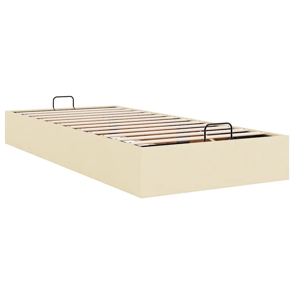 Struttura Letto Pouf senza Materasso Crema 80x200 cm in Tessuto 3310838