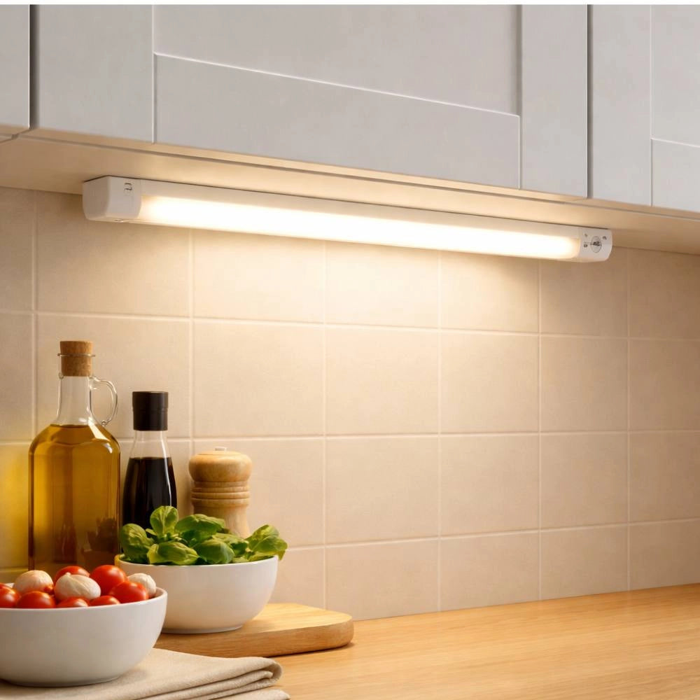 Plafoniera led t5 con interruttore integrato per interni *** temperatura colore lampada 6000k bianco freddo, potenza ...