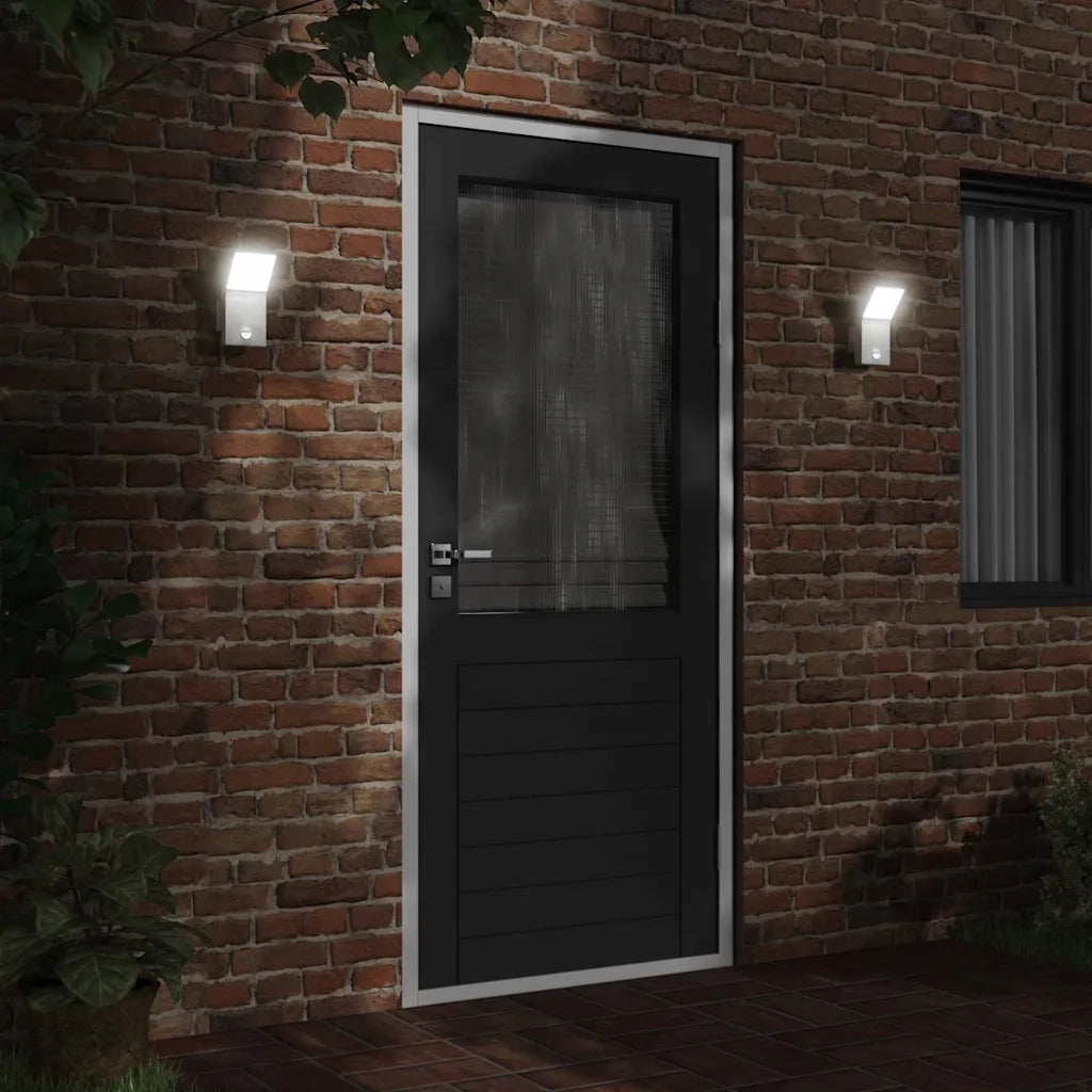 Applique con LED e Sensore 2 pz Bianche in Alluminio Pressofuso CFW5805412