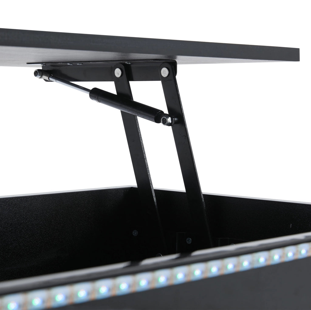 Tavolino da caffè sollevabile con LED e ampio spazio contenitivo