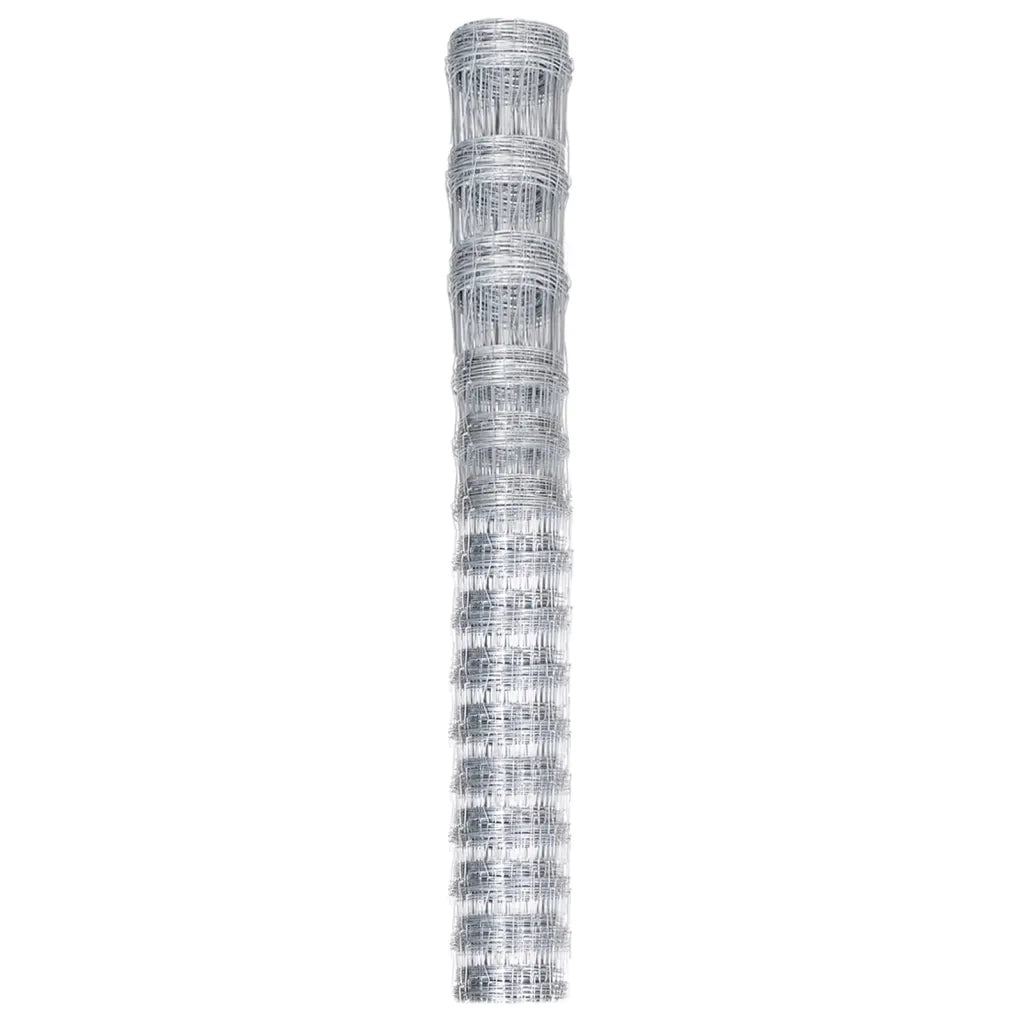 Recinzione da Giardino in Acciaio Zincato 50x1,6 m Argento cod mxl 26311