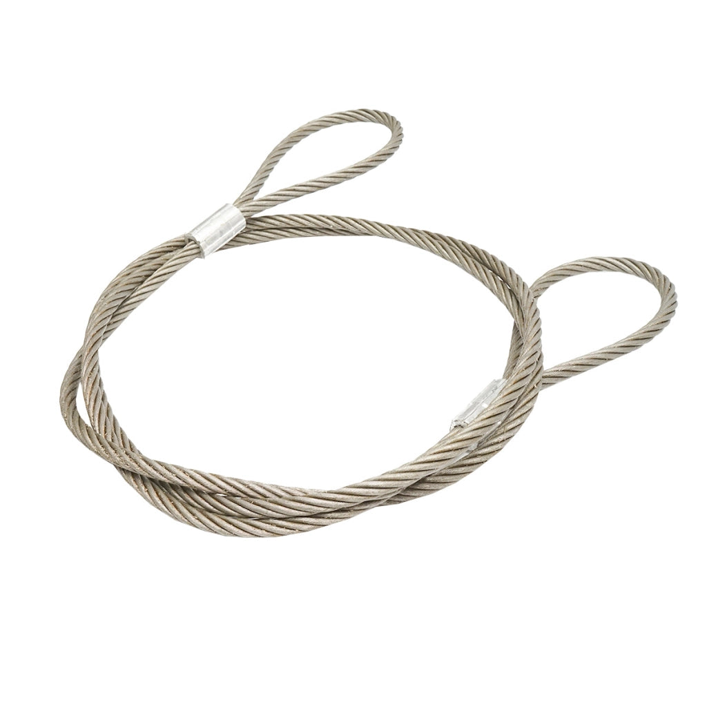 Cavo per verricello in acciaio 6x37 fi 14mm 5m con 2 occhielli