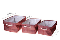 Set 3 Contenitori in Tessuto 45 cm