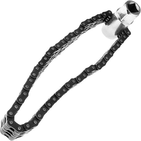 Chiave per filtri olio Heavy Duty - 1/2" Trasmissione - 135mm di diametro - Doppia catena - Acciaio di carbonio - Facile da utilizzare - Rimuovitore filtro olio