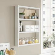Mensola Krosa, Scaffale, Ripiano a muro, Scaffalatura multiuso, 43x9h60 cm, Bianco