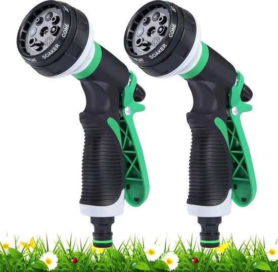 Due Stuks Spazzole per Giardino con 8 Funzioni per Irrigazione e Lavaggio Automatico