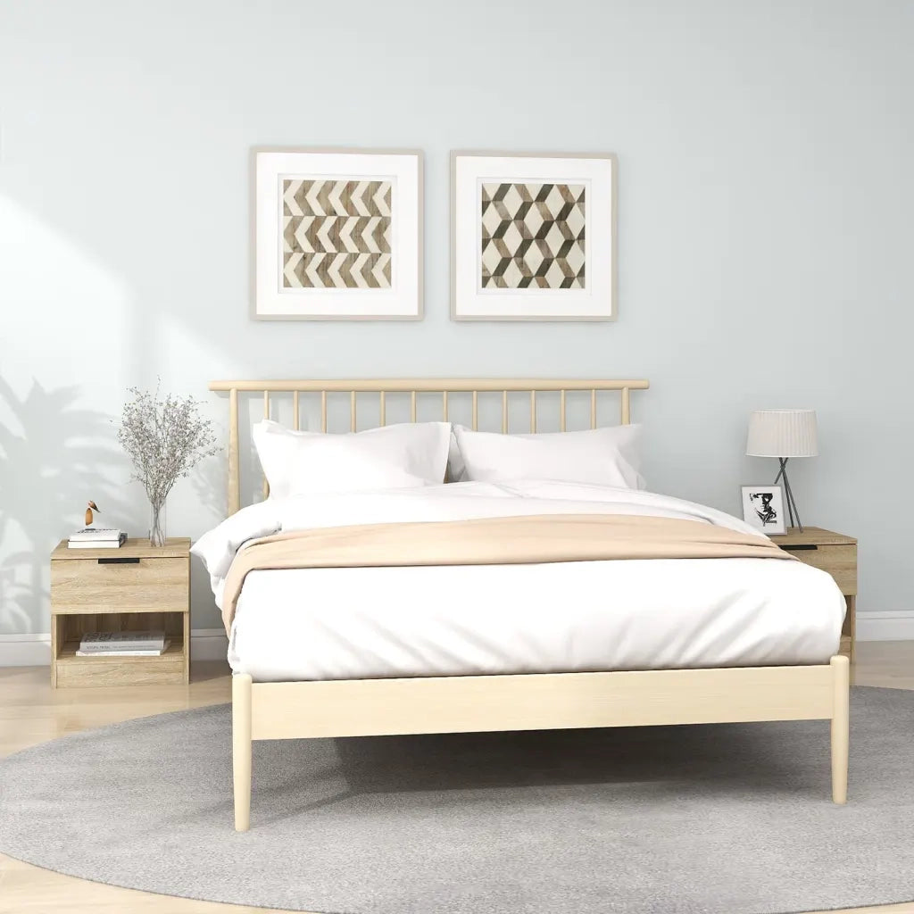 Set di 2 Comodini | Armadio da Notte | Mobiletto da notte Rovere Sonoma in Legno Multistrato