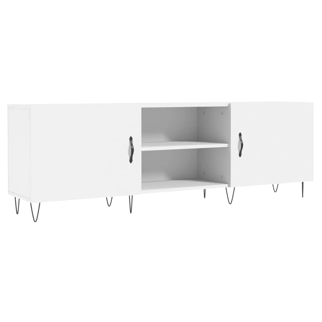 Mobile TV multimediale scaffale TV credenza mobile TV sala da pranzo soggiorno camera da letto 150 x 30 x 50 cm legno ingegnerizzato bianco 02_0025993