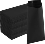 Enveloppe in Carta Kraft 200 pezzi - Nero - 16,5 x 9 cm - Chiudi con umidità - Enveloppe per biglietti da banco