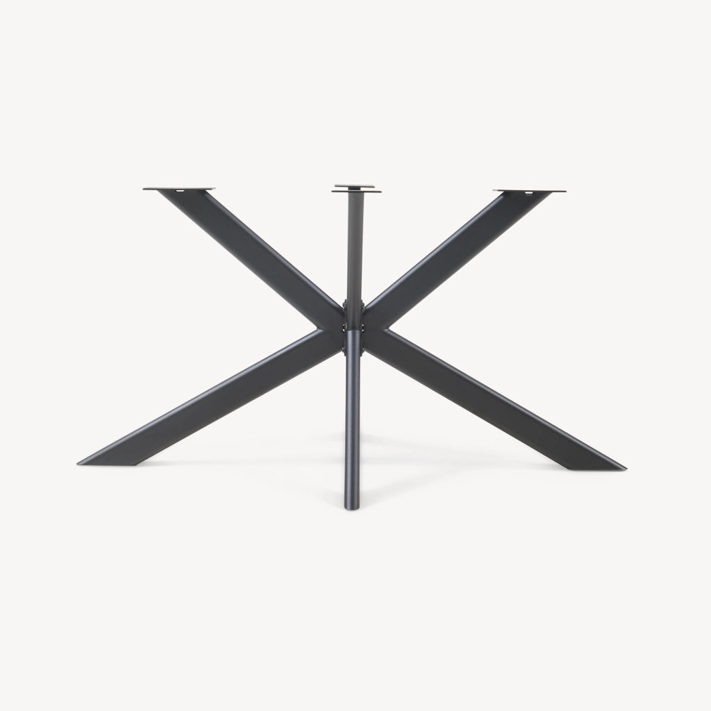 Telaio Svallersun per Mobili 'Fai da Te' Struttura a 4 Gambe Incrociate in Acciaio con Profili Ovali Piatti 140 x 78 x 71,5 cm - Nero [en.casa]