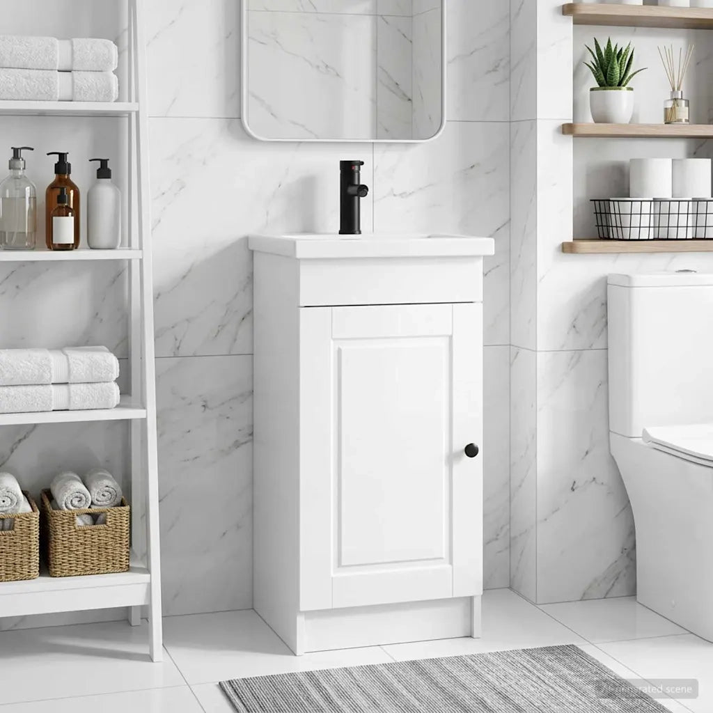 Mobile da bagno con lavabo Bianco Lucido 42 x 40 x 84,5 cm