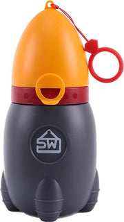 Urinoir portatile per bambini con design razzo, capacità 370 ml, colore grigio e arancione