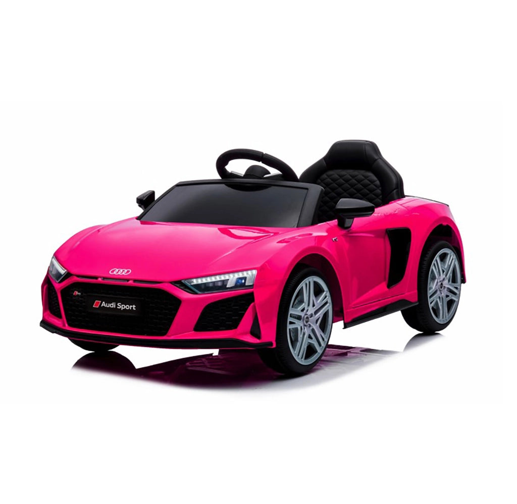 Macchina Elettrica per Bambini 12V Licenza Ufficiale Audi R8 New Spyder con Telecomando e Sedile in pelle Rosa