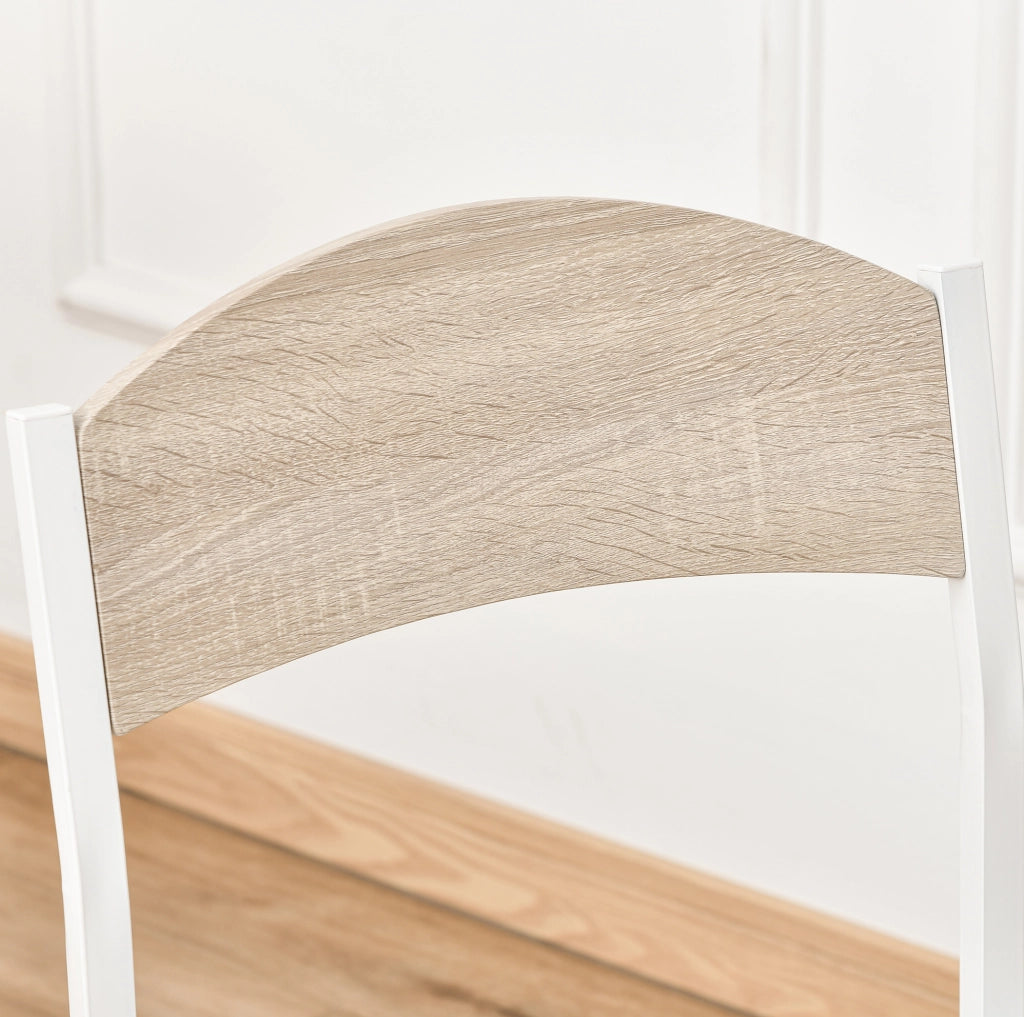Set tavolo e sedie 100x63x76.5 cm per 4 persone in MDF grigio chiaro