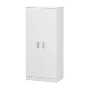 Mobile scarpiera H 180 cm in legno bianco con ante e ripiani regolabili