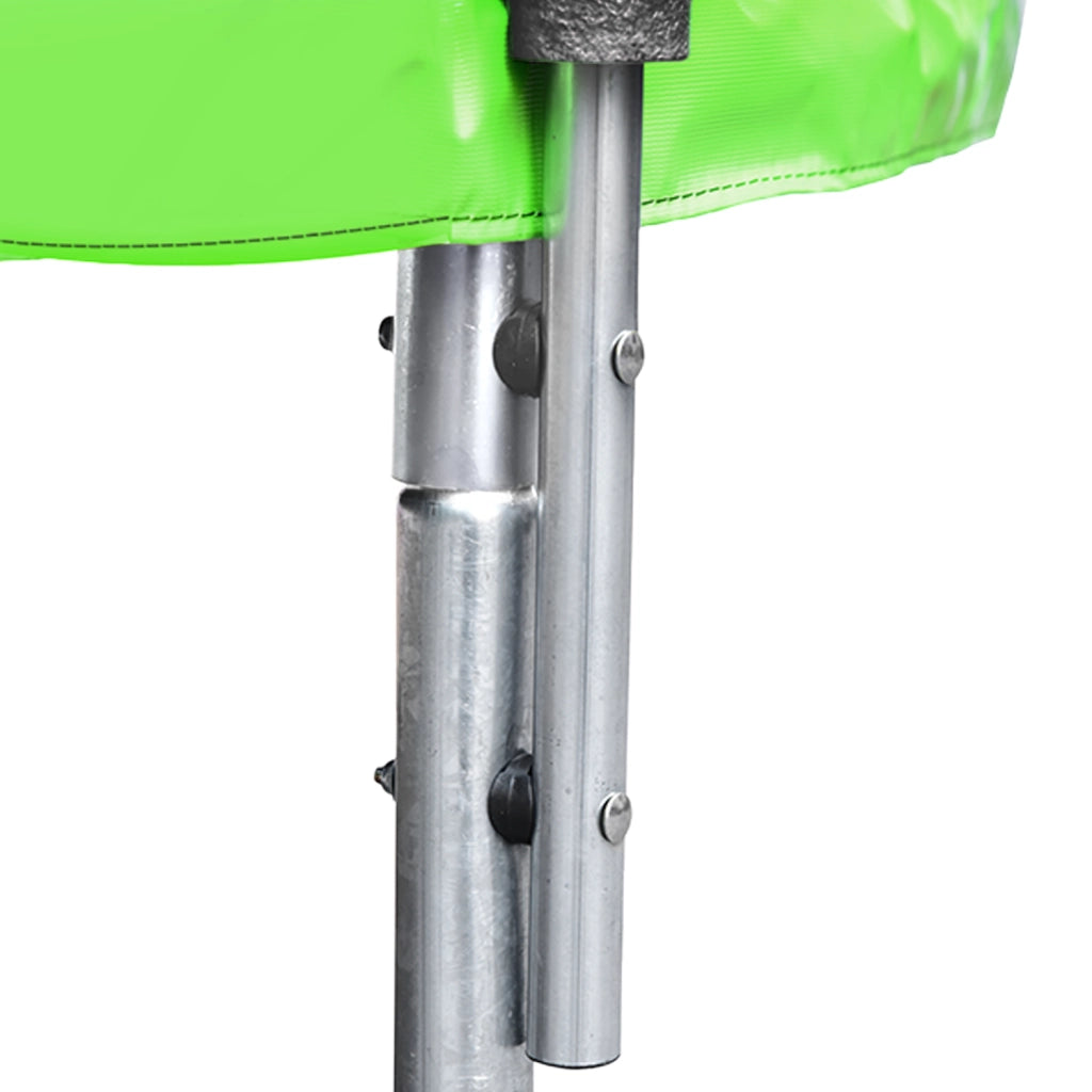 Premium Pack Trampolino 180 cm reversibile verde/blu CAIRNS + rete, scala, copertura e kit di ancoraggio