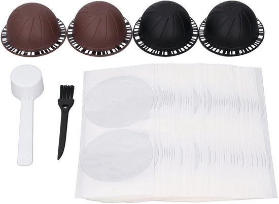 Capsule di chiusura riutilizzabili - 100 fogli - 4 doppi - impermeabili - chiusura facile - capsule per caffè