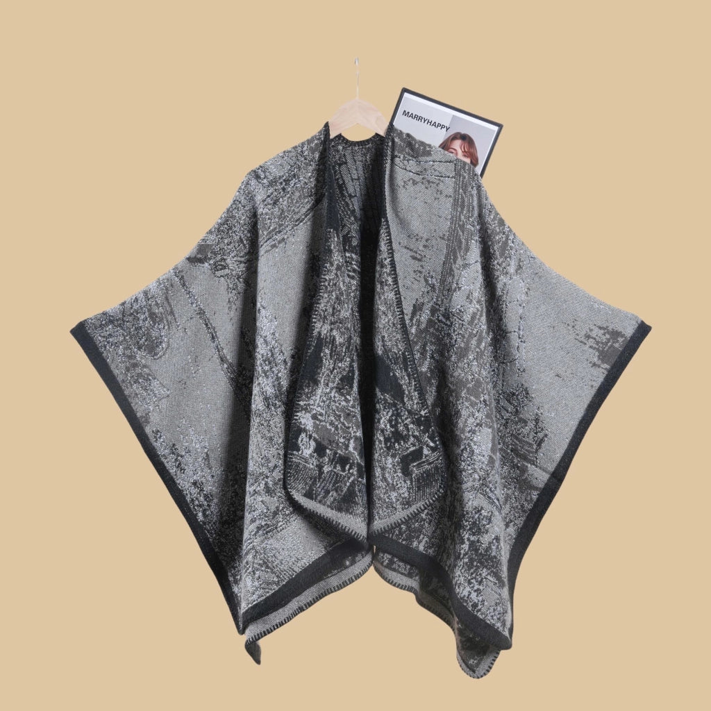 Sciarpa calda e spessa double face, scialle/mantella retr¨° da donna