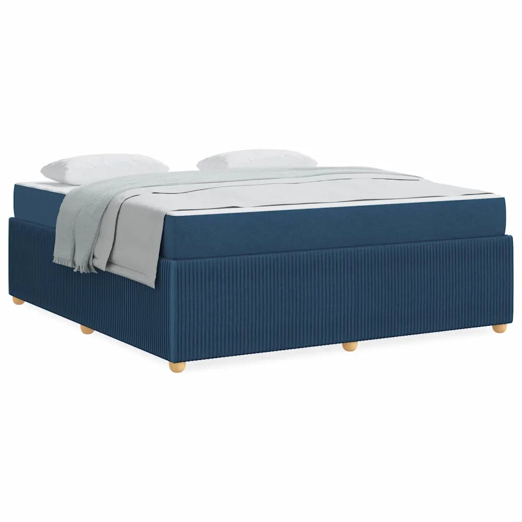 vidaXL Struttura letto con materasso Blu 180 x 200 cm Tessuto