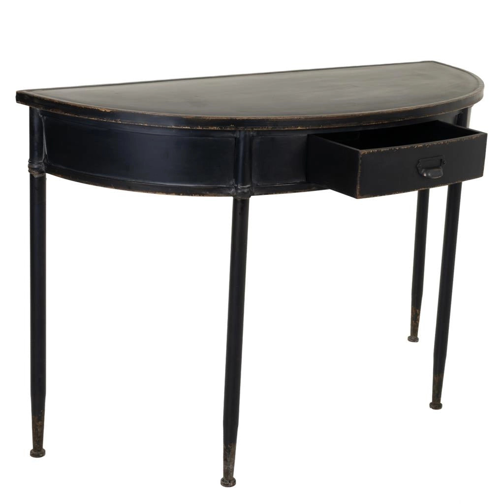 Mobile da ingresso in metallo nero 120x44x80h