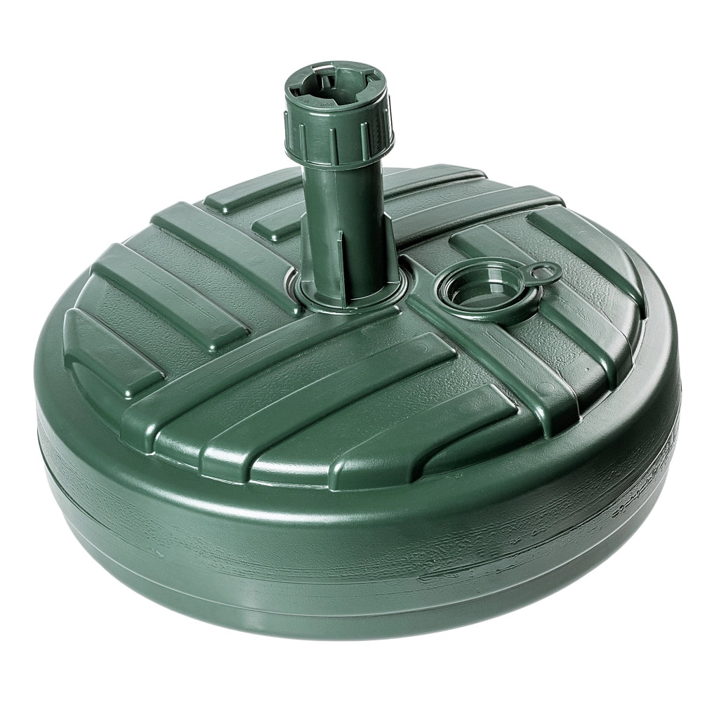 Base per ombrellone da giardino KADAX, rotonda, 39 cm, con peso, verde.