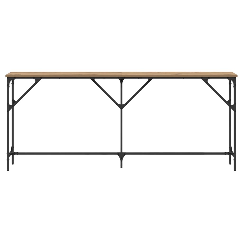 Tavolo da Console Rovere Artigianale 180x23x75 cm Legno Tecnico
