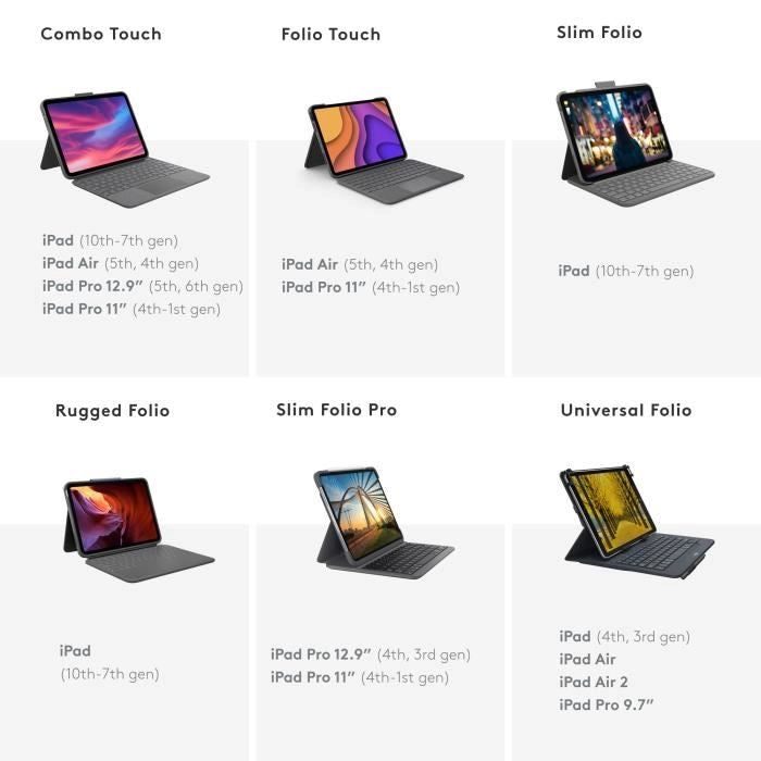 Custodia con tastiera rimovibile - LOGITECH - Combo Touch - Per iPad Pro 11 pollici (1a, 2a, 3a e 4a generazione) - Colore sabbia