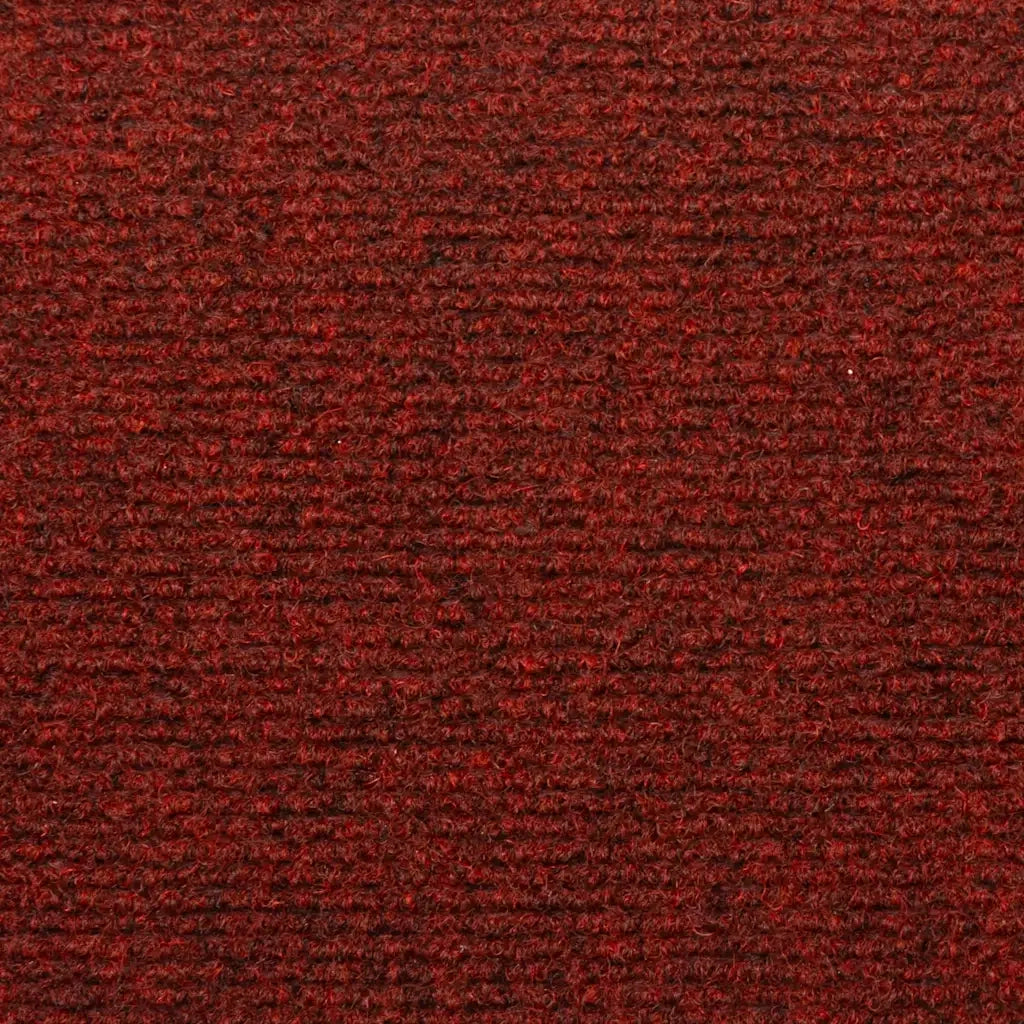 Tappetini per scale autoadesivi 15 pz 65x21x4 cm Bordeaux Rosso Bordo rettangolare 134565