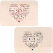Set di 2 mensole per colazione per nonni 

Specifica tecnica: 
- Set di 2 mensole
- Gravatura personalizzabile