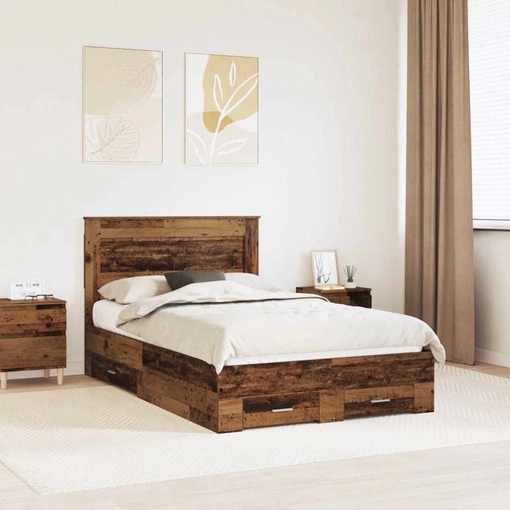 Struttura del letto con cassetto con testiera Legno multistrato 3410340