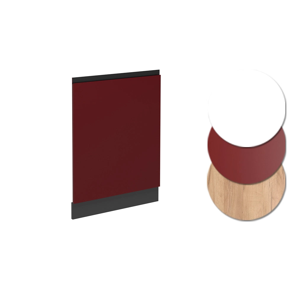 Pannello frontale della lavastoviglie R-Line Rosso/Antracite 60 cm J-Shape, PL Antracite Vicco