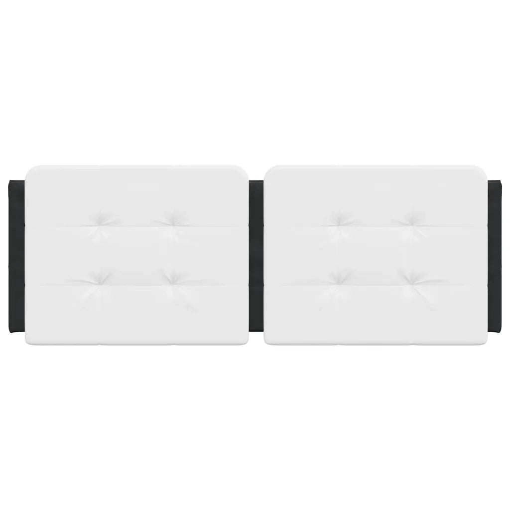Cuscino Testiera Zadar Bianco e Nero 137 cm in Similpelle 374858