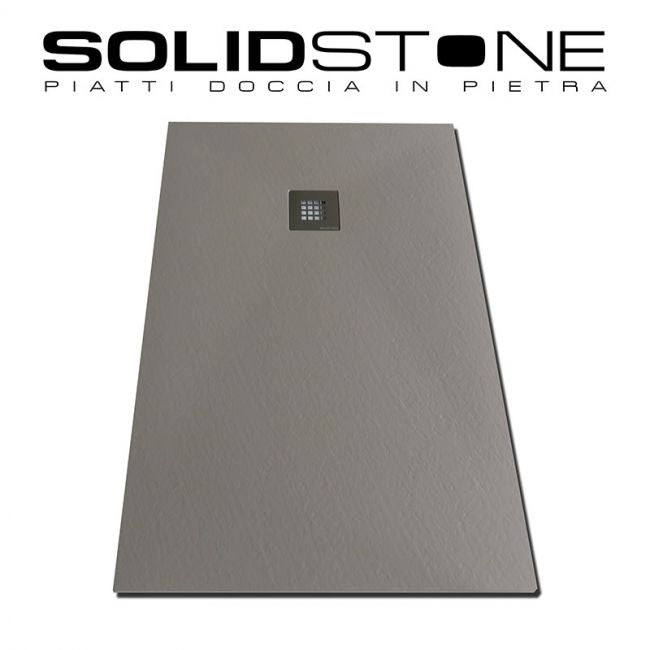 Piatto doccia in pietra SOLIDSTONE alto 2,8 cm - Tortora RAL 1019 - Misura: 80x140 x 2,8h
