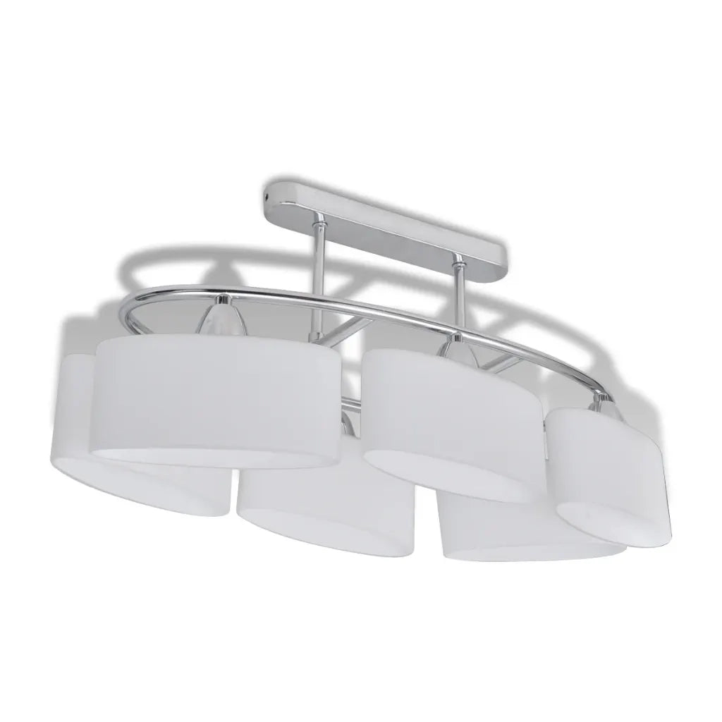 Lampada da Soffitto Paralume Ellissoidale Vetro 6 Lampadine E14 CFW8075365