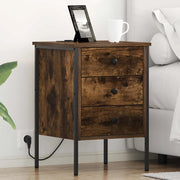 vidaXL Mobiletti da Notte 2 pcs Rovere fumo 42 x 41 x 61 cm