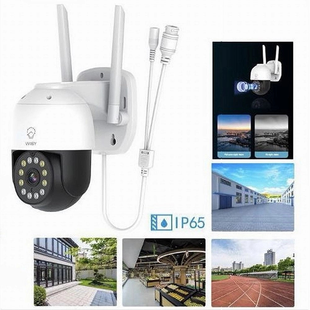 Trade Shop - Telecamera Smart Wifi Wireless Sorveglianza Motorizzata Ptz Esterno Tv-9825f-2mp -