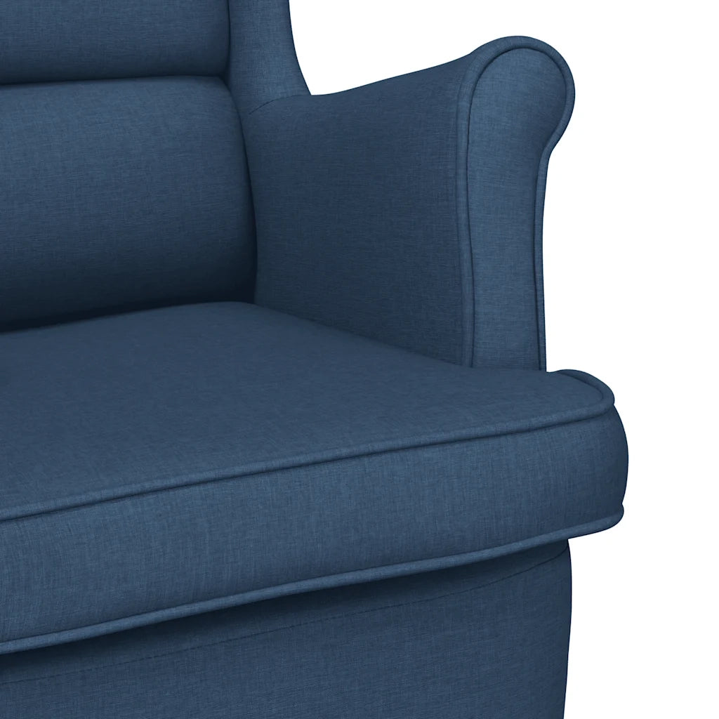 Sedia a Dondolo Blu 74x90x102 cm in Tessuto 4016927