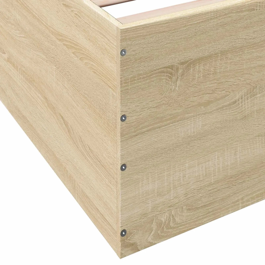 Struttura letto a pavimento Rovere Sonoma 80 x 200 cm 3429534