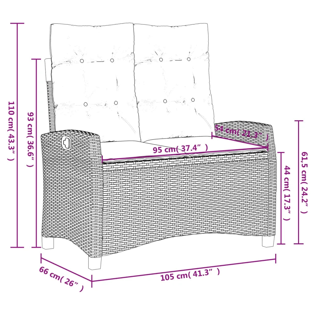 Set da Pranzo da Giardino 4 pz con Cuscini in Polyrattan Grigio 3277404