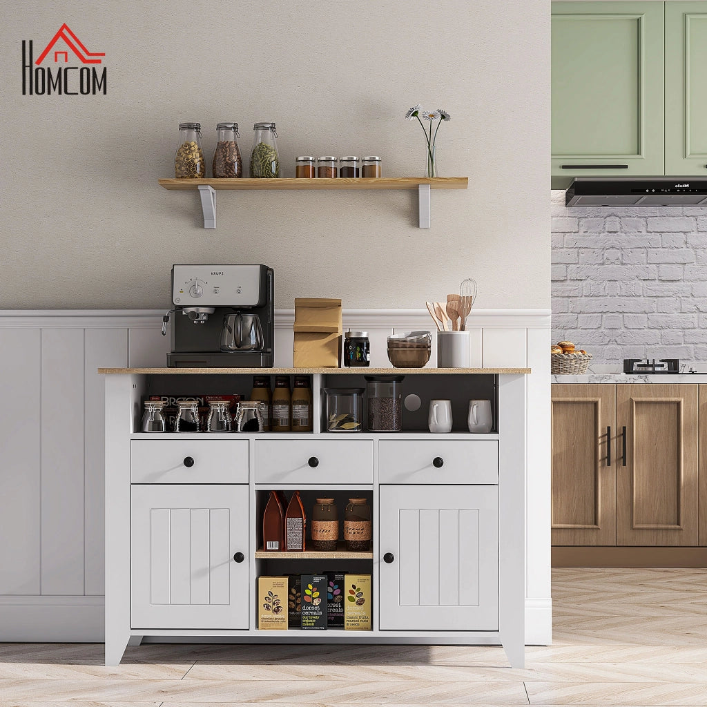 Credenza TV con cassetti ¨C zephmum ¨C 120x38x81,5 cm bianco