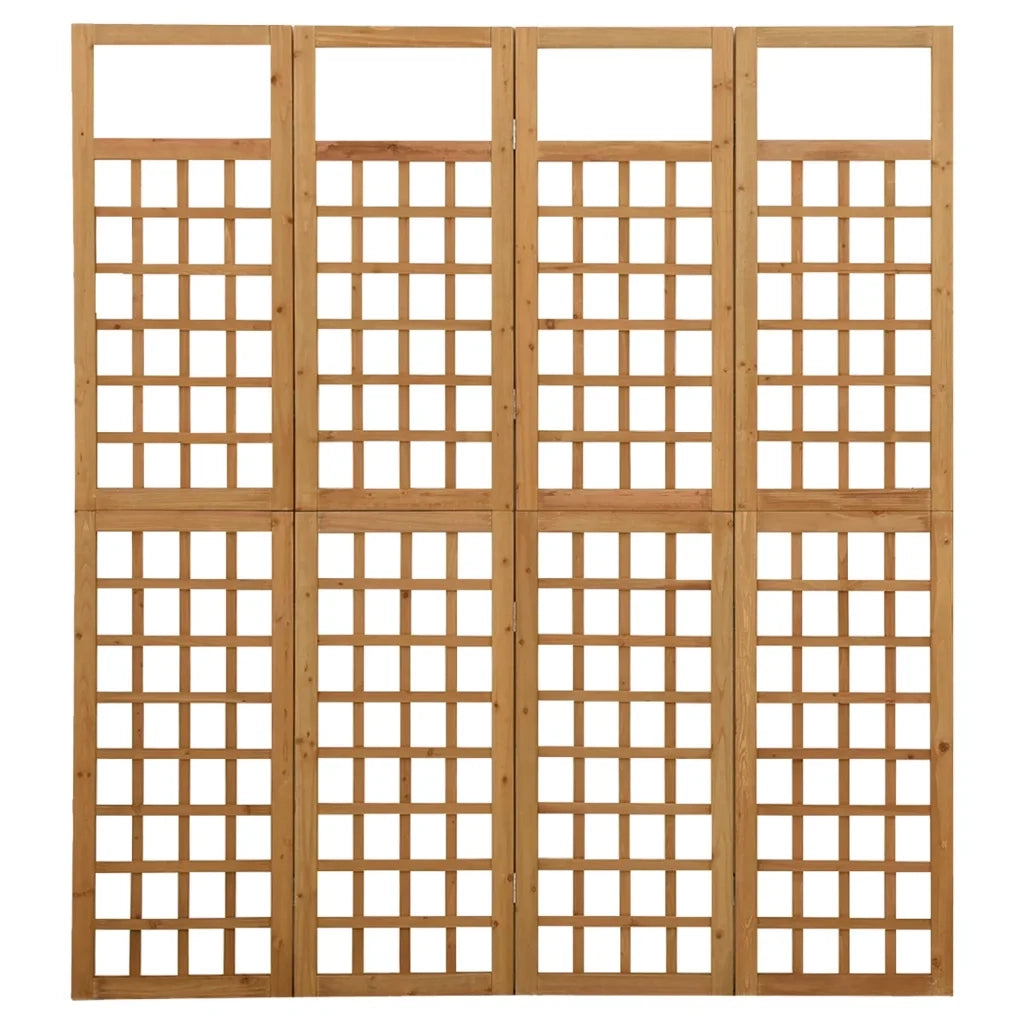 Divisorio Ambienti | Divider per stanze | Paravento a 4 Pannelli in Legno Massello di Abete 161x180 cm