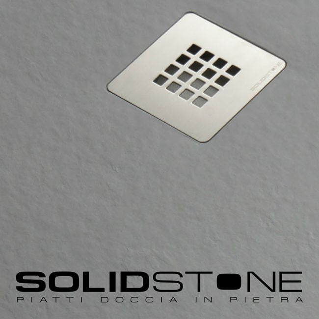 Piatto doccia in pietra SOLIDSTONE alto 2,8 cm - Tortora RAL 1019 - Misura: 90x120 x 2,8h