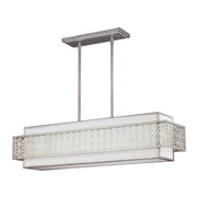 Lampada a sospensione Kenney Feiss argento caldo 5xE27
