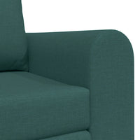 Divano Letto 2-in-1 Verde Scuro 148x71x83 cm Tessuto