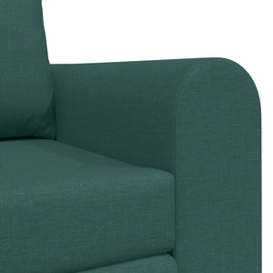 Divano Letto 2-in-1 Verde Scuro 148x71x83 cm Tessuto