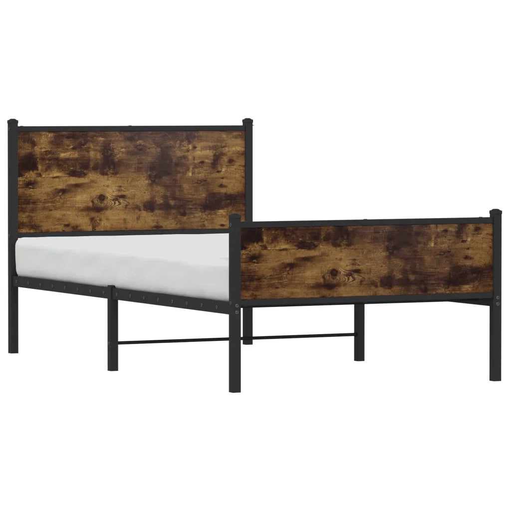 Giroletto senza Materaso in Metallo Rovere Fumo 100x200 cm 4007845