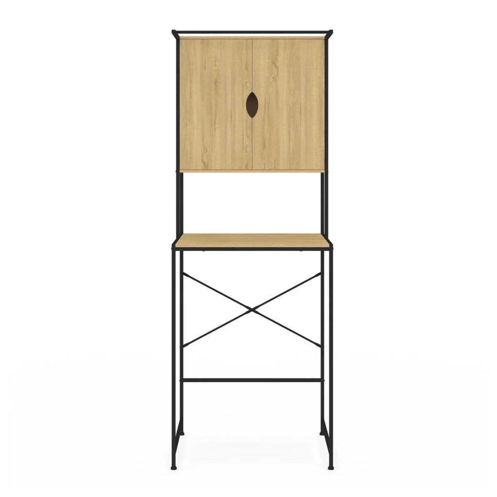 IDMarket - Mobile per lavatrice DETROIT con armadio, design industriale