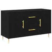 Credenza | Madia | Buffet da pranzo | Armadio da pranzo Rovere Nero 100 x 36 x 60 cm Legno multistrato